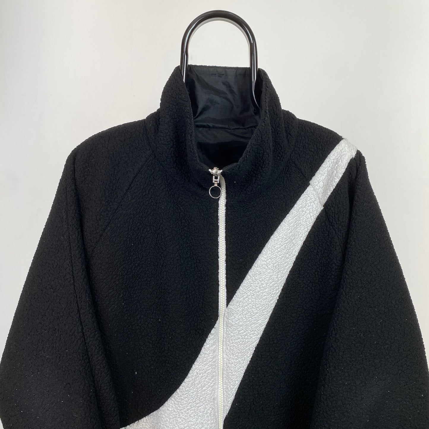 00s Nike Reversible Fleece Coat Jacket Black XL