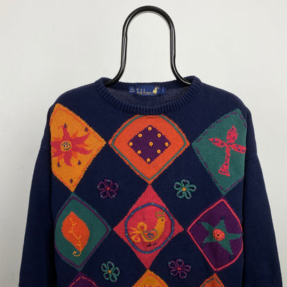 90s Tulchan Knitwear Sweater Sweatshirt Blue Large