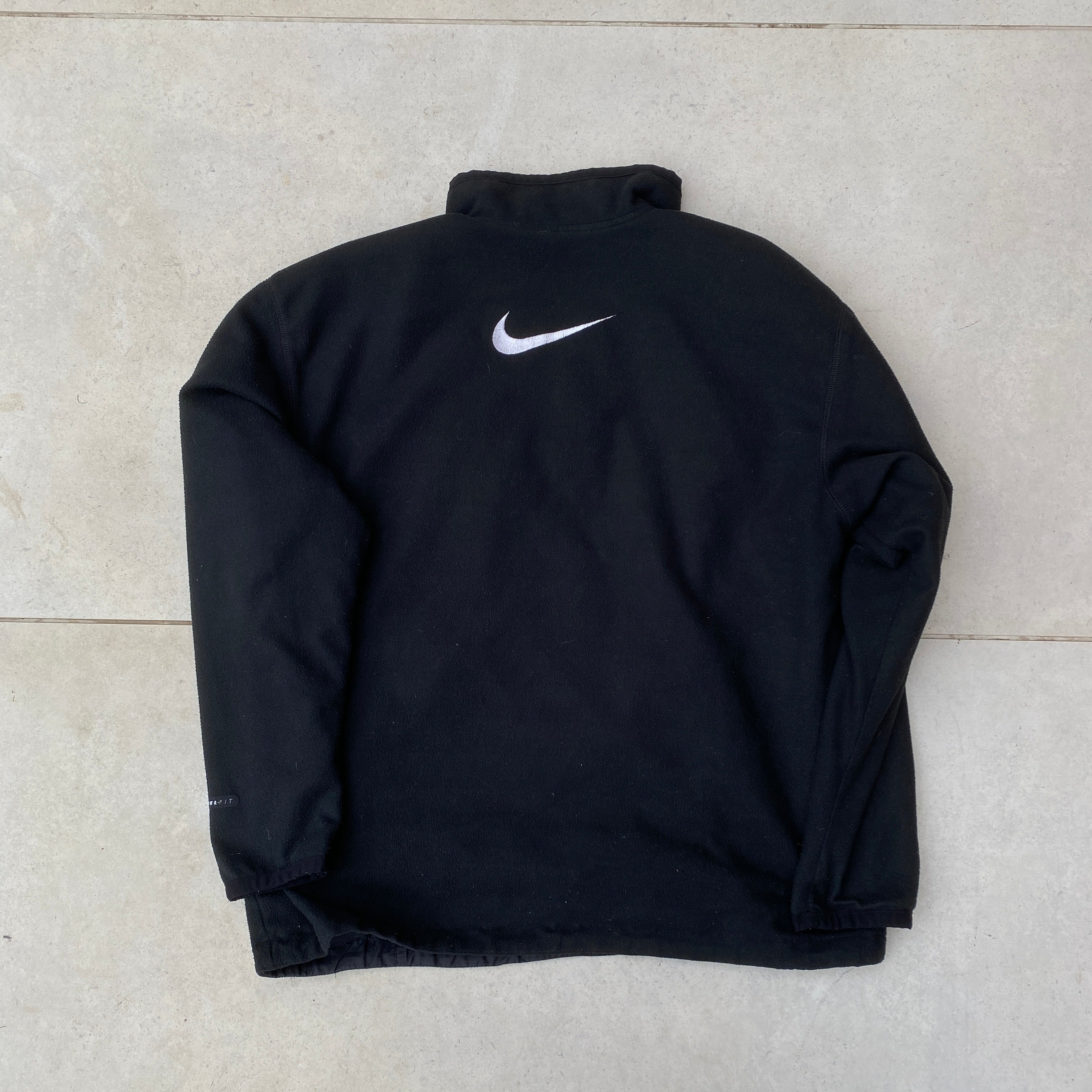 90s Nike Reversible Fleece Coat Jacket Black Large