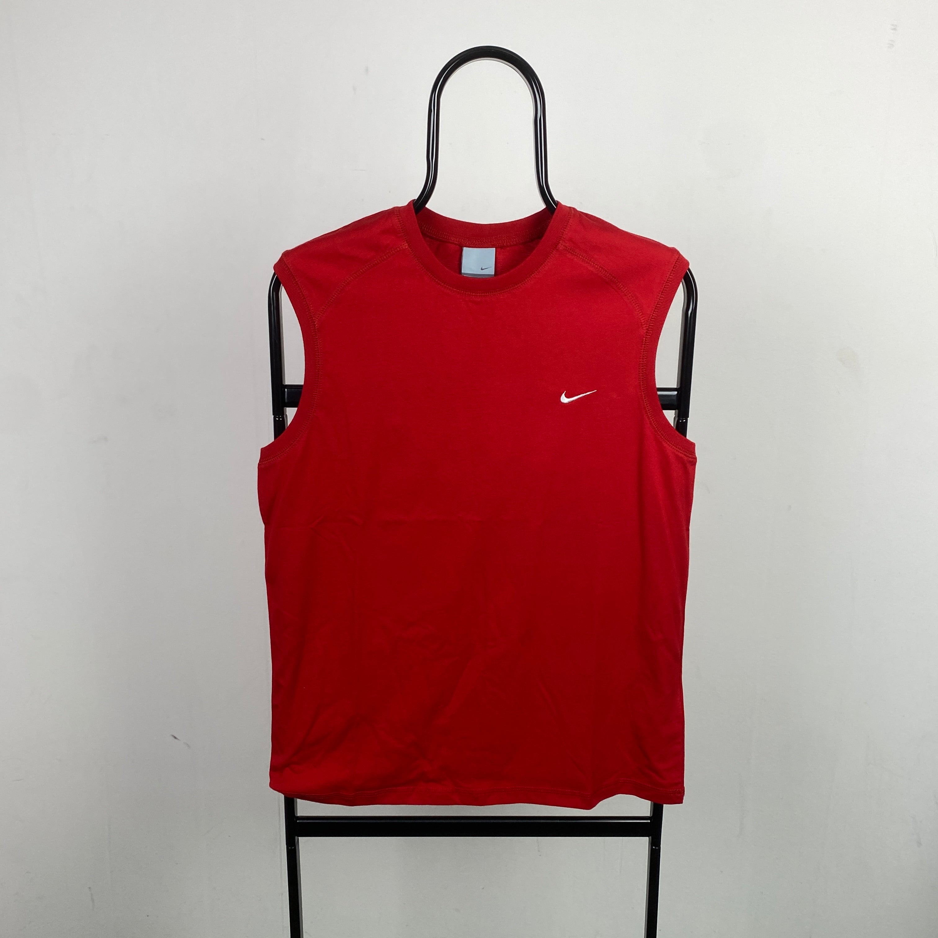 00s Nike Vest T-Shirt Red Small