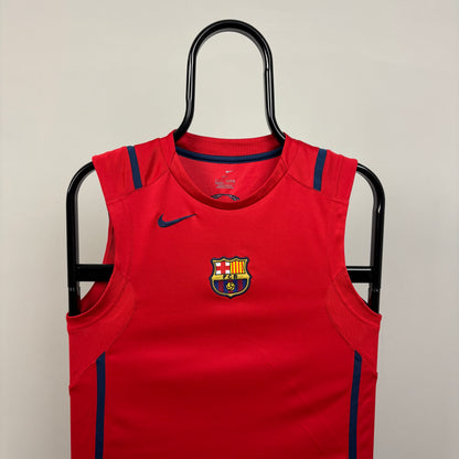 00s Nike Barcelona Vest T-Shirt Red XS