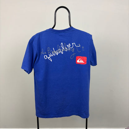 90s Quiksilver Surf T-Shirt Blue Medium