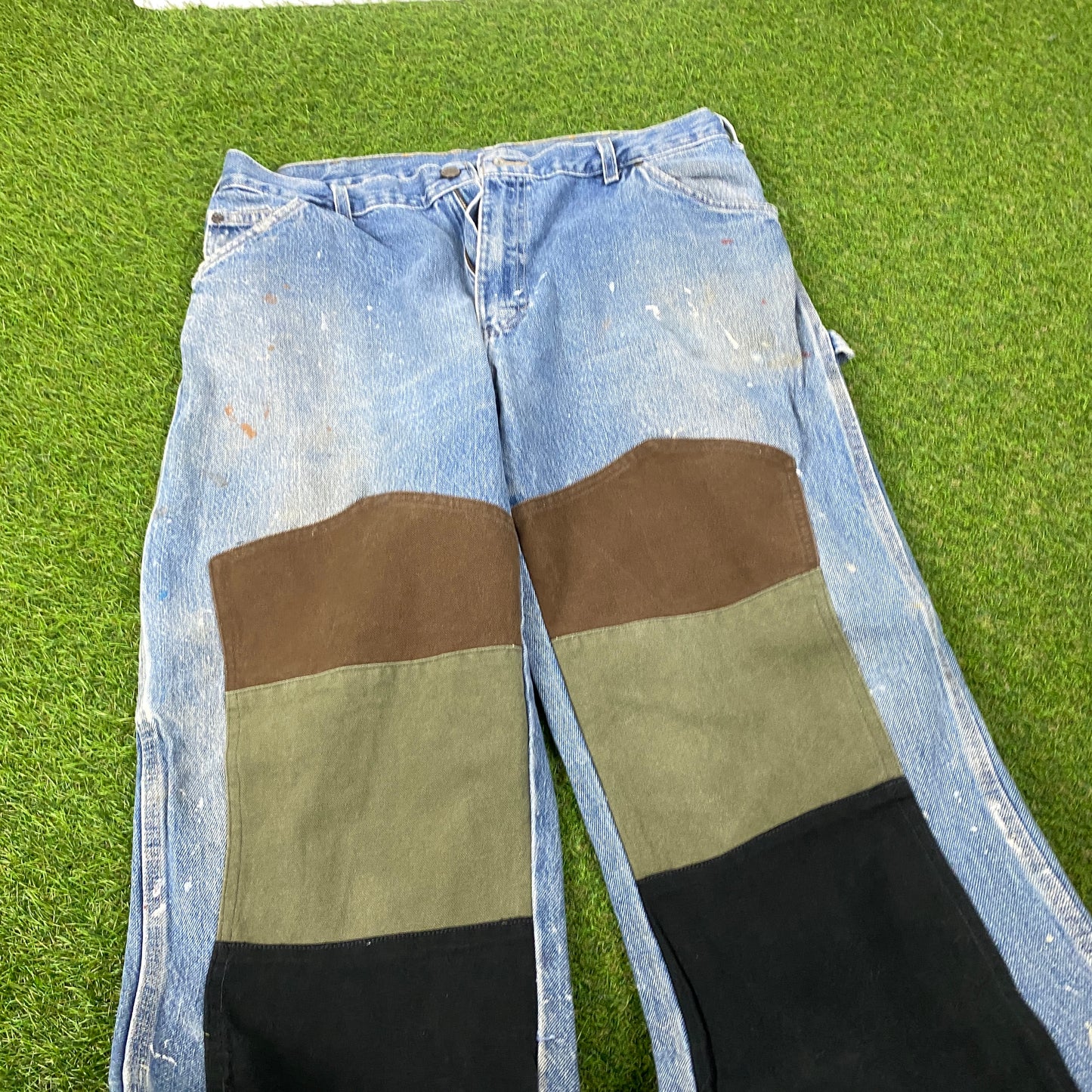 00s Dickies Double Knee Denim Jeans Joggers Blue XL 38x30