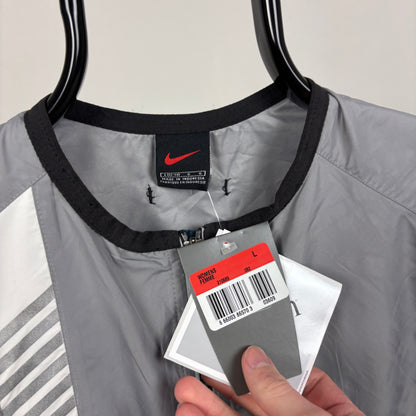 00s Nike Windbreaker Running Vest Jacket Grey Large