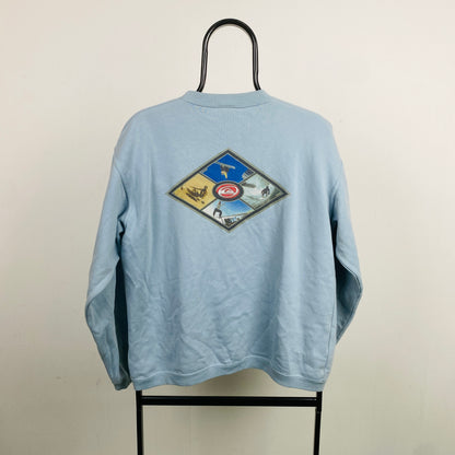 Retro Quiksilver Surfwear Sweatshirt Blue Small