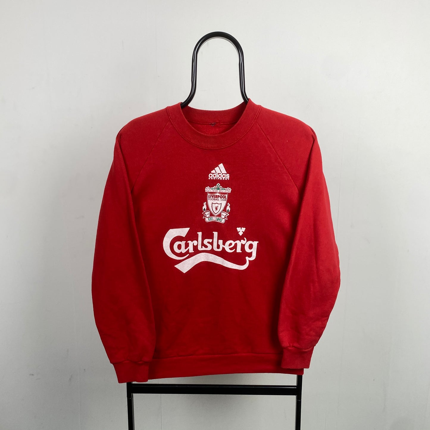 90s Adidas Equipment Liverpool Football Sweatshirt Red Small