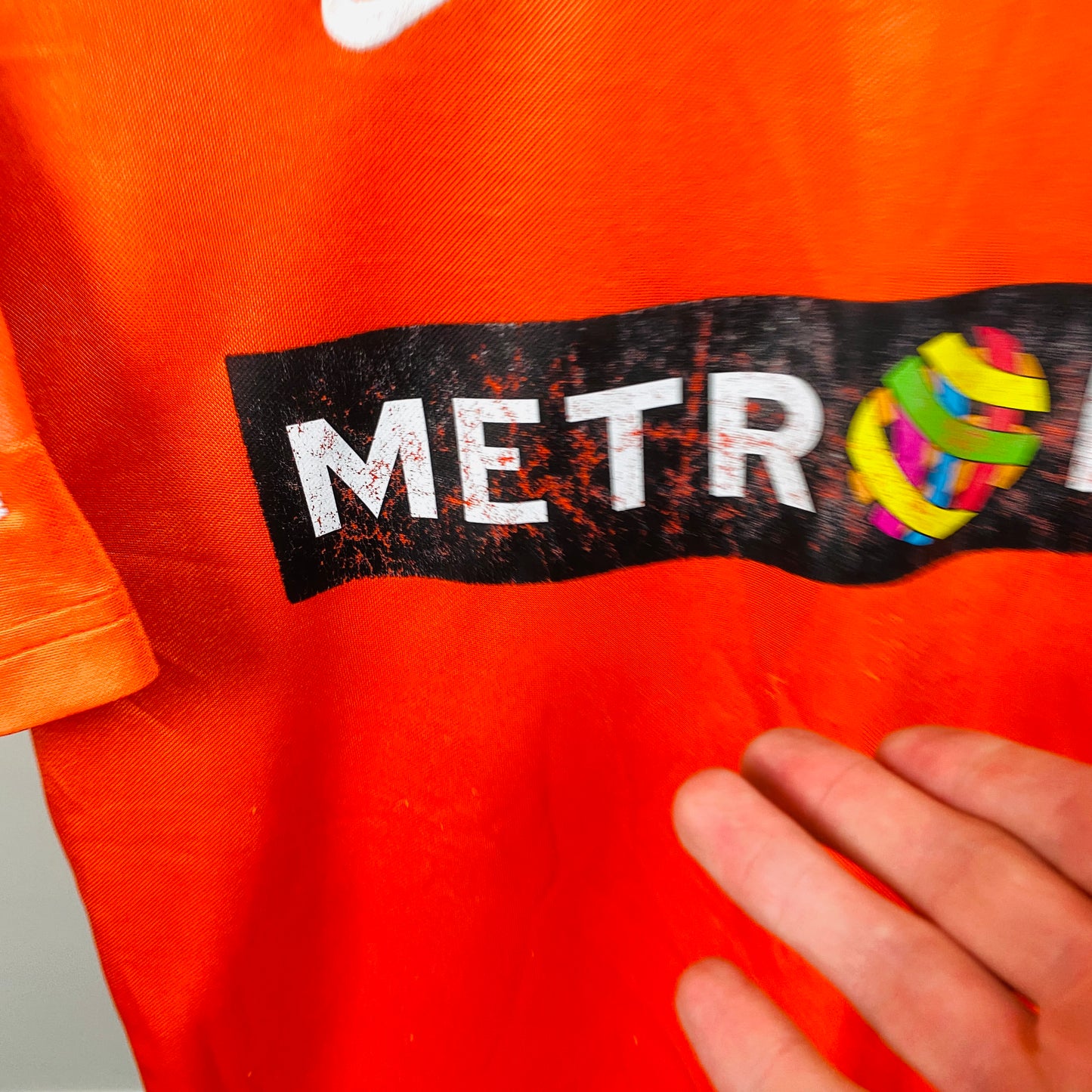 00s Nike Valencia Ayala 4 Football Shirt T-Shirt Orange Small