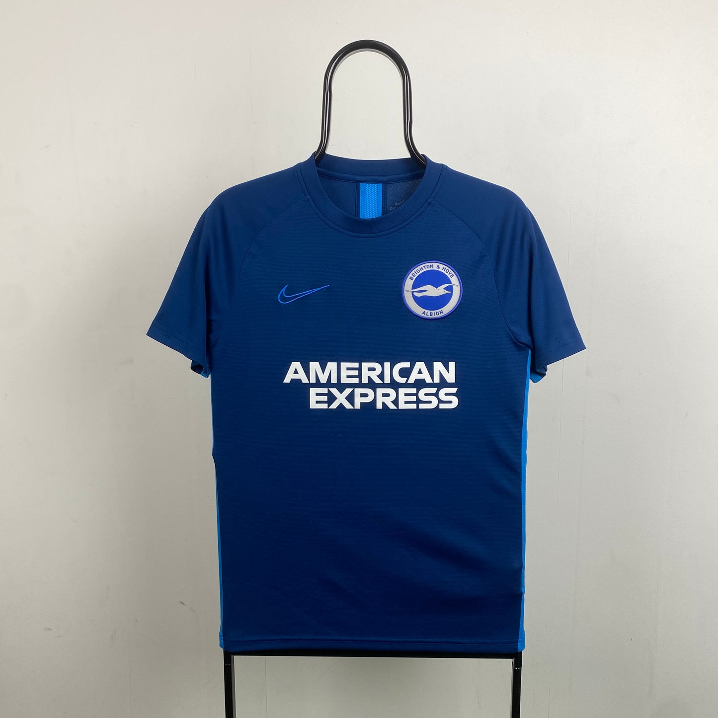 00s Nike Brighton Football Shirt T-Shirt Blue Small