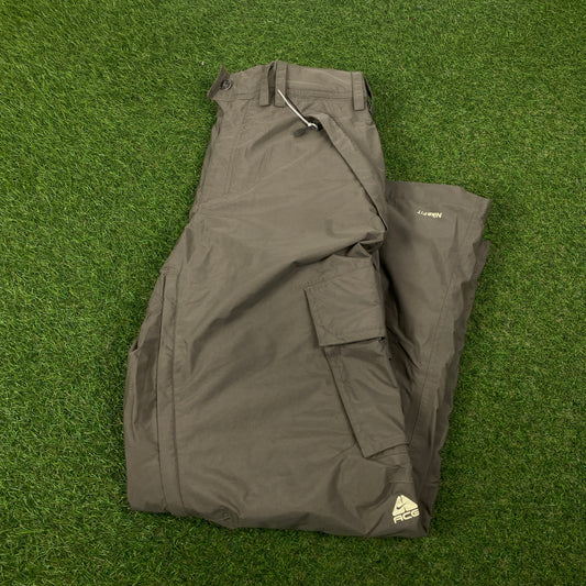 00s Nike ACG Ski Trousers Salopettes Joggers Brown Small