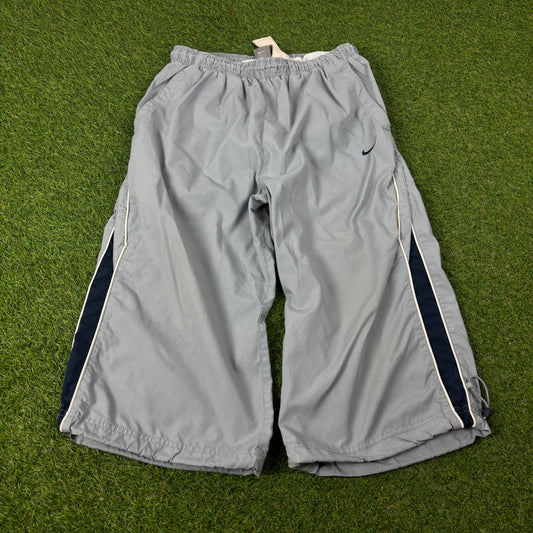 00s Nike Baggy Piping Capri Shorts Grey Large