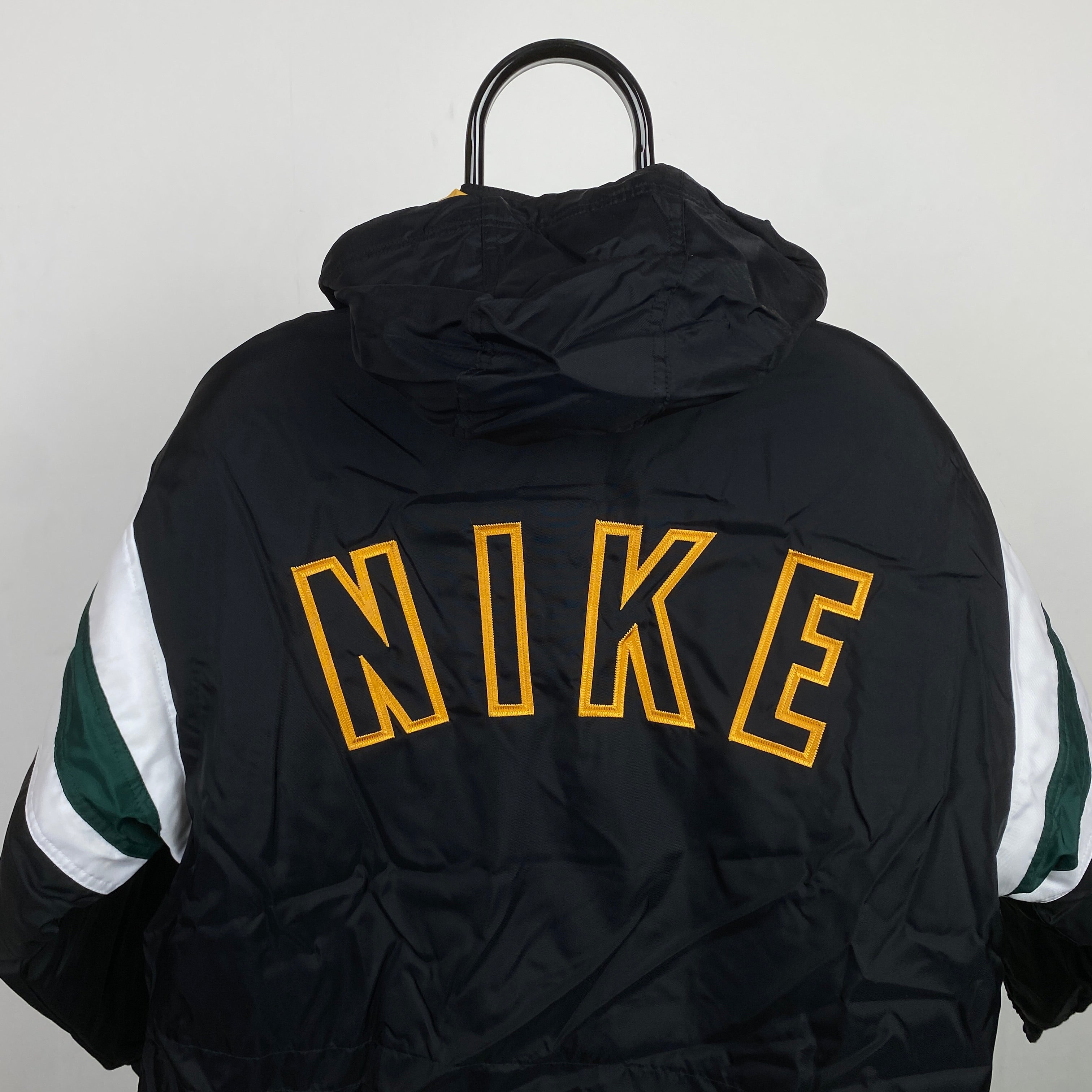 90s Nike Puffer Jacket Black Medium
