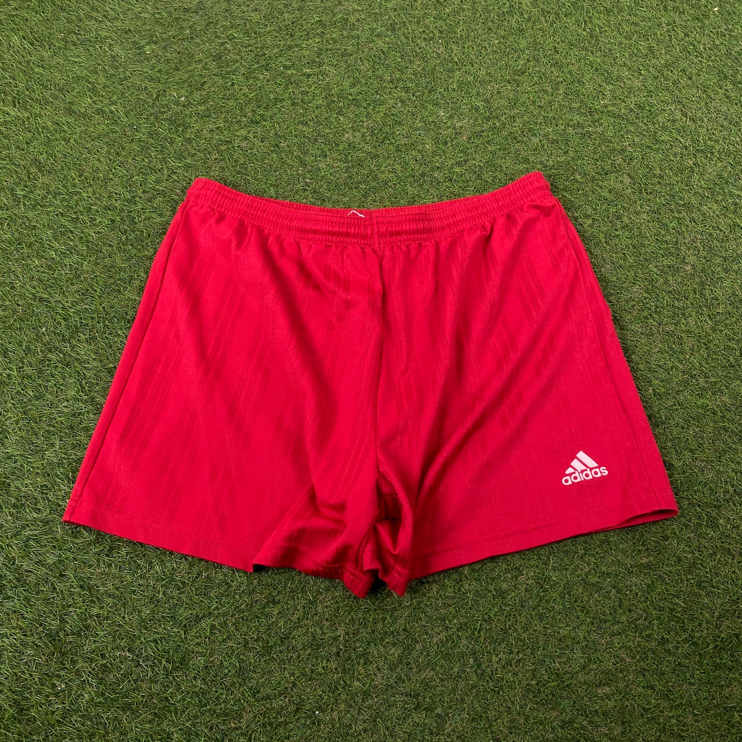 90s Adidas Football Shorts Red Medium