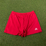90s Adidas Football Shorts Red Medium