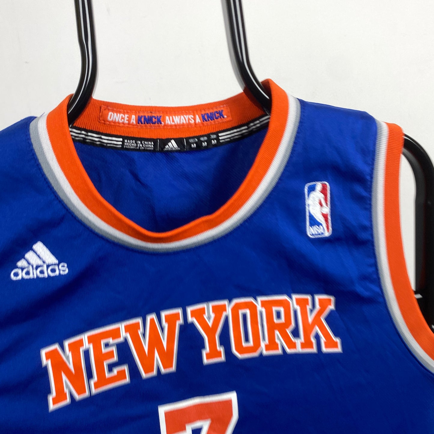 00s Adidas New York Knicks Basketball Jersey T-Shirt Blue XS