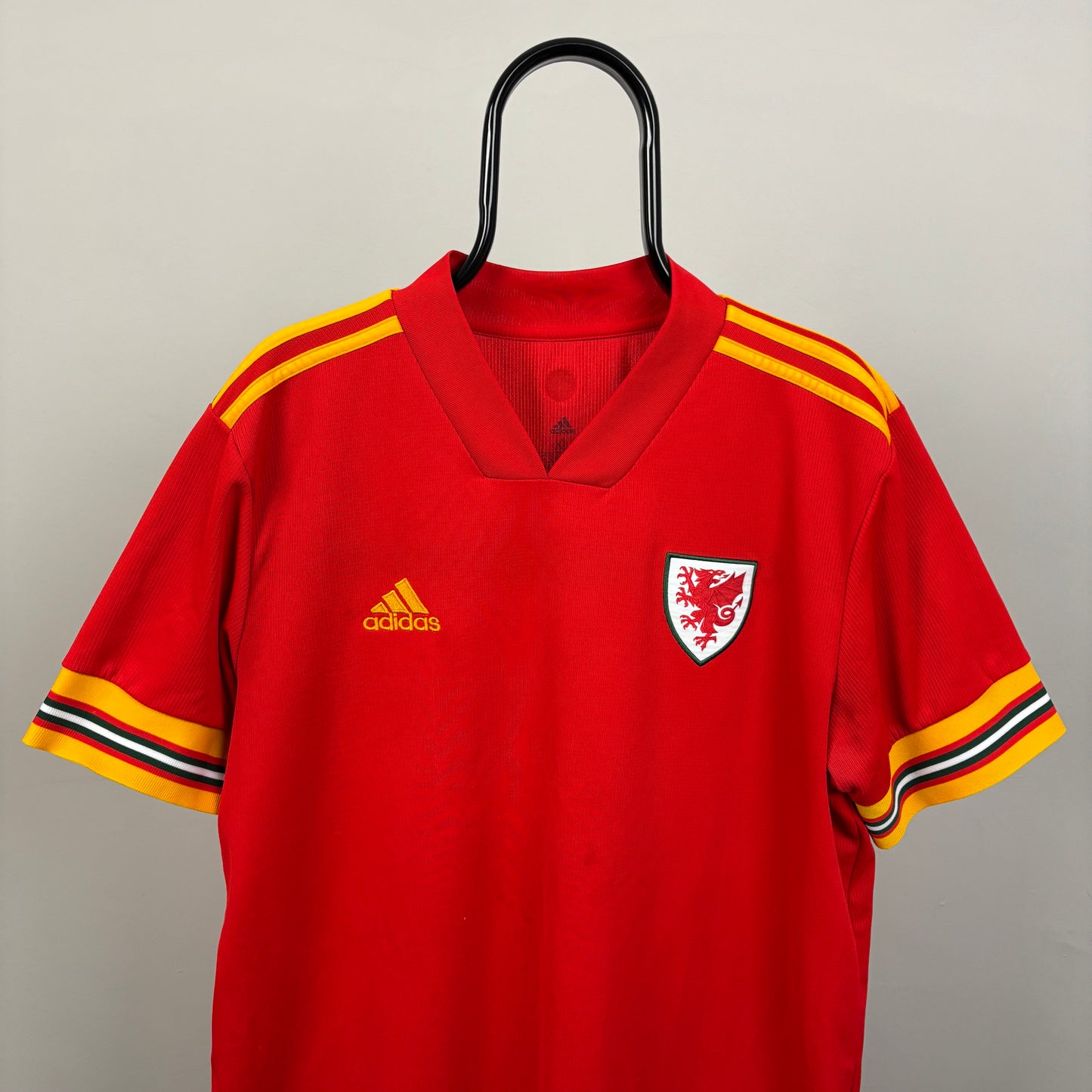 00s Adidas Wales Football Shirt T-Shirt Red XL