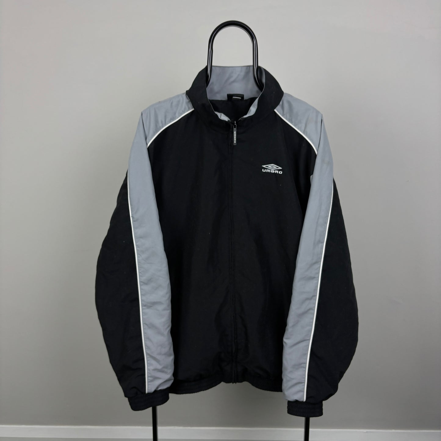 00s Umbro Windbreaker Jacket Black XL