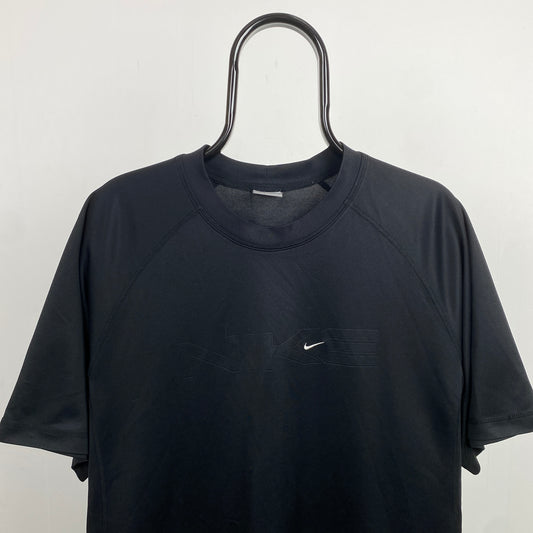 00s Nike Football Shirt T-Shirt Black Large