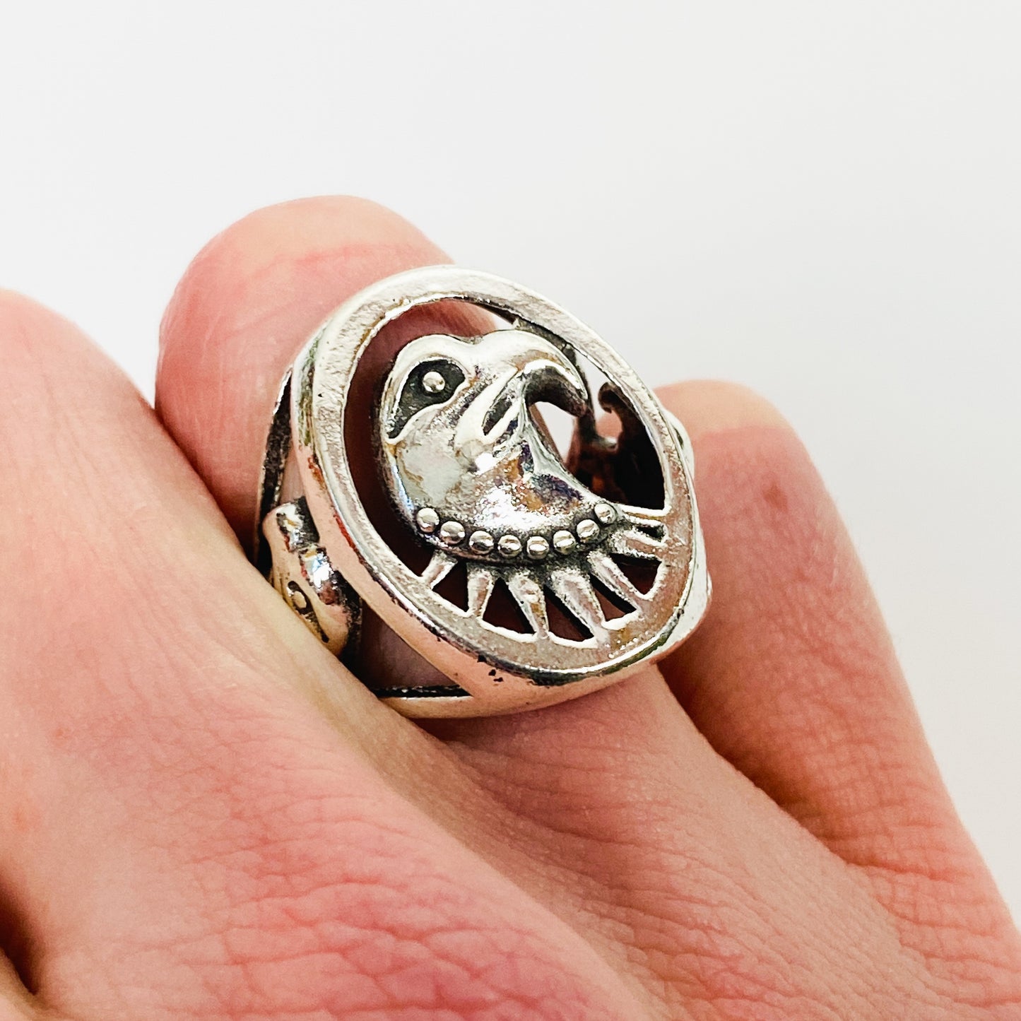 Retro Vintage Eagle Ring Silver