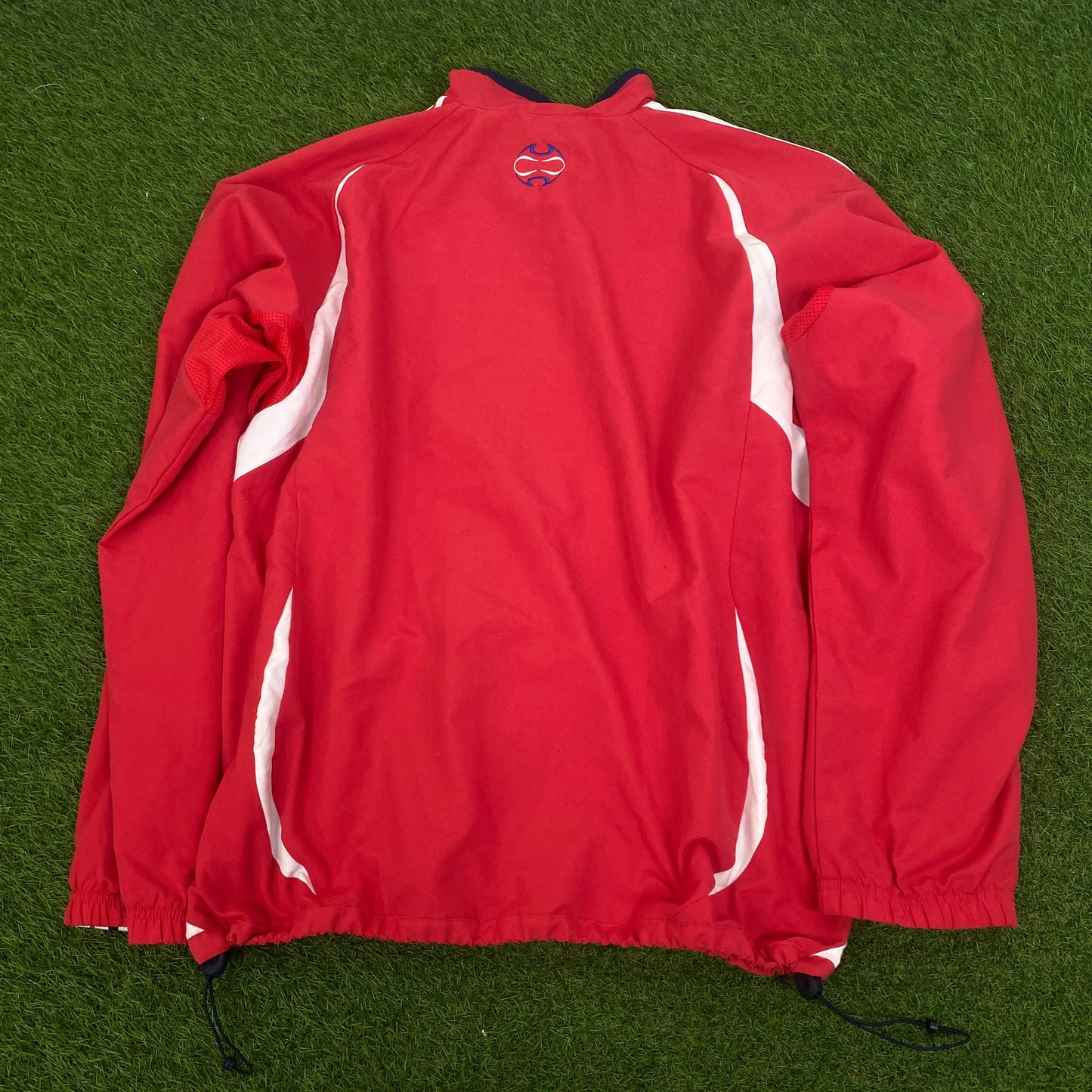 2001/02 Adidas France Football Tracksuit Jacket + Joggers Set Red Large
