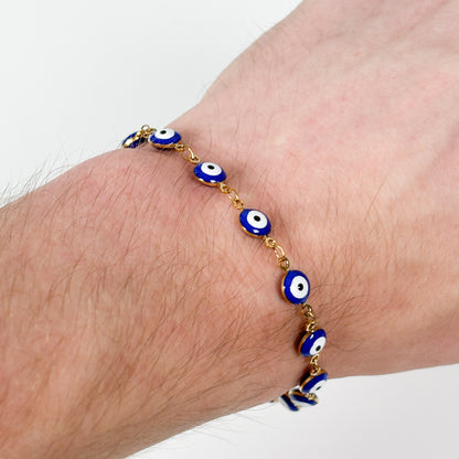 Evil Eye Bracelet Gold Chain