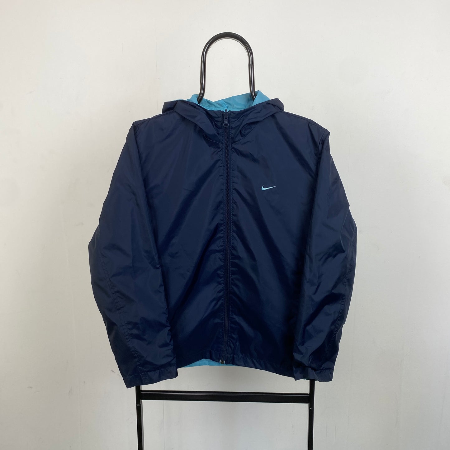 00s Nike Reversible Windbreaker Jacket Blue XS