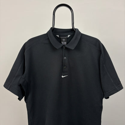 00s Nike Sphere Golf Polo Shirt T-Shirt Black Medium