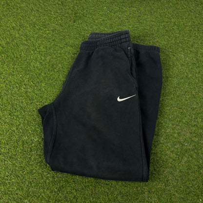 00s Nike Wide Leg Cotton Joggers Black Small