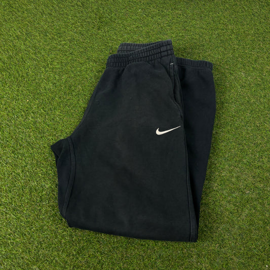 00s Nike Wide Leg Cotton Joggers Black Small