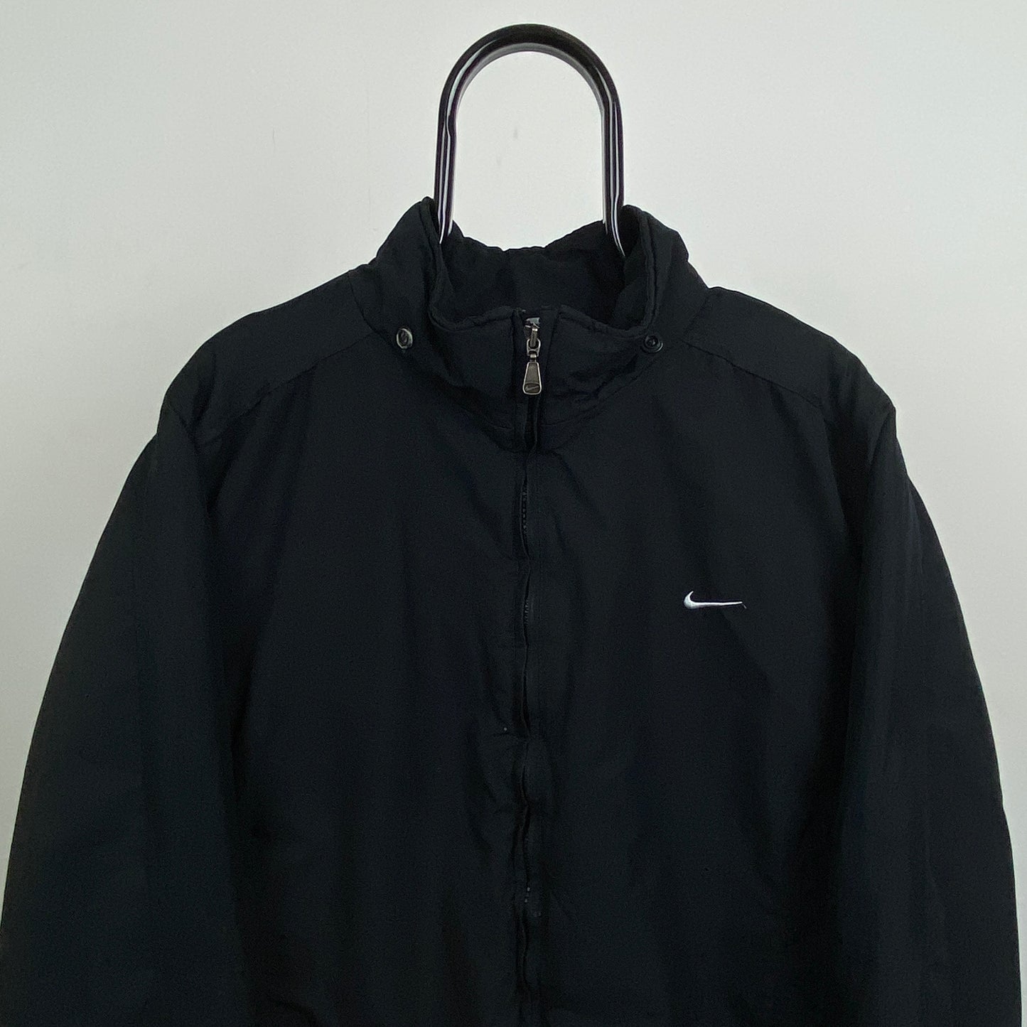 90s Nike Puffer Jacket Black Large