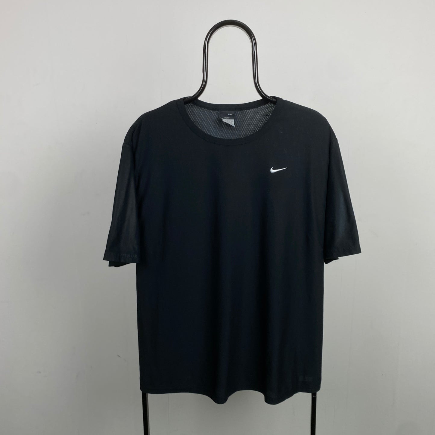 00s Nike Football Shirt T-Shirt Black Large