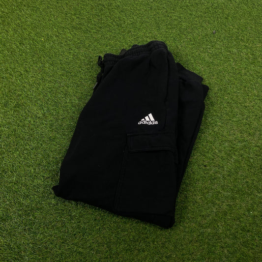 00s Adidas Cotton Joggers Black XL