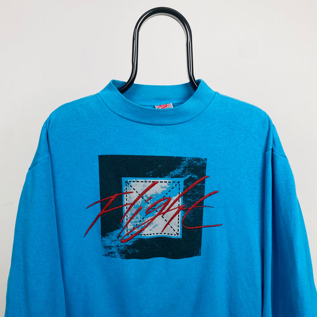 90s Nike Jordan Flight Sweatshirt Blue XS