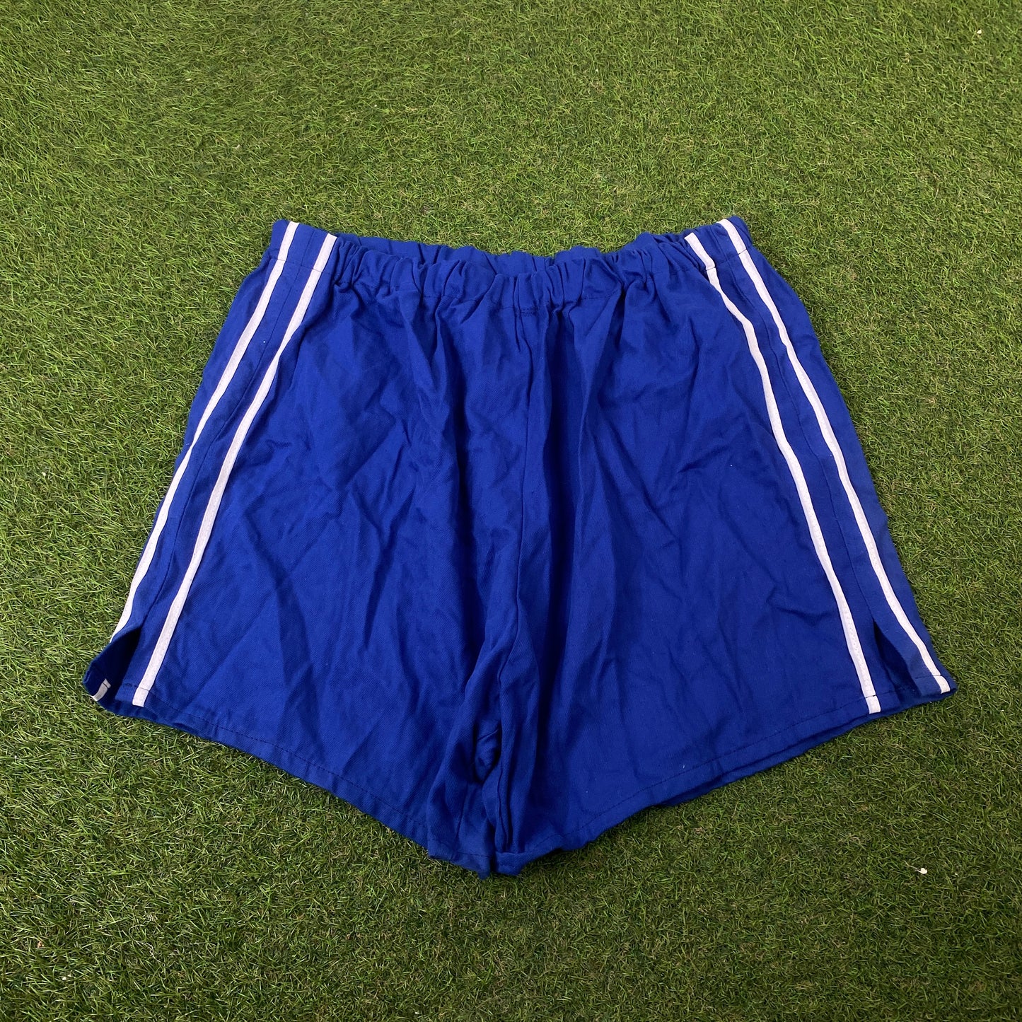 Retro Striped Sprinter Shorts Blue 2XL