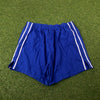 Retro Striped Sprinter Shorts Blue 2XL