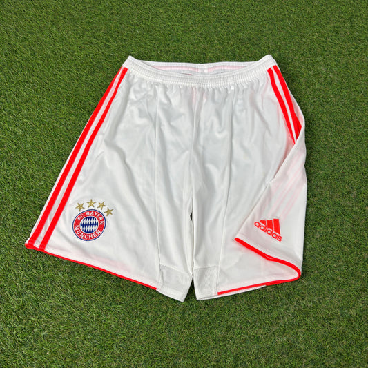 00s Adidas Bayern Munich Football Shorts White Small