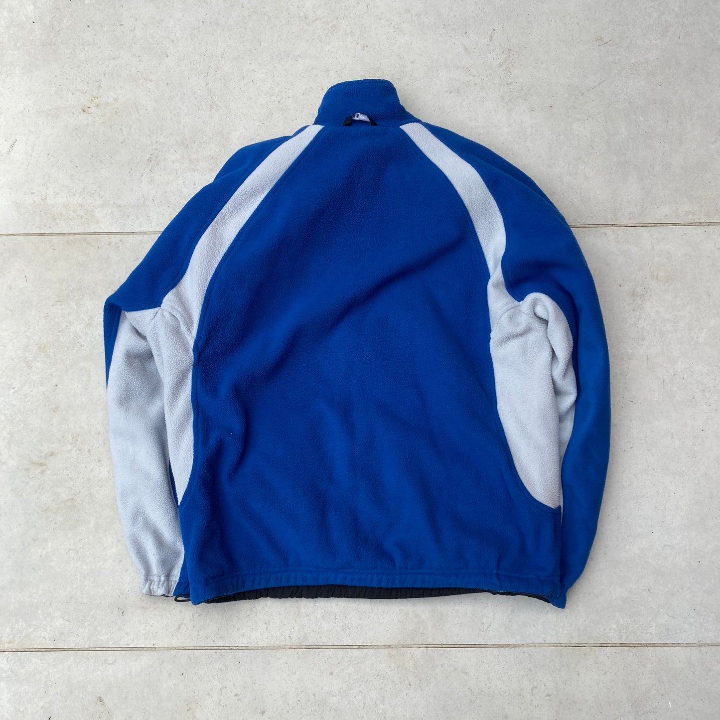 90s Nike Reversible Fleece Sidewinder Fleece Jacket Black Blue Medium