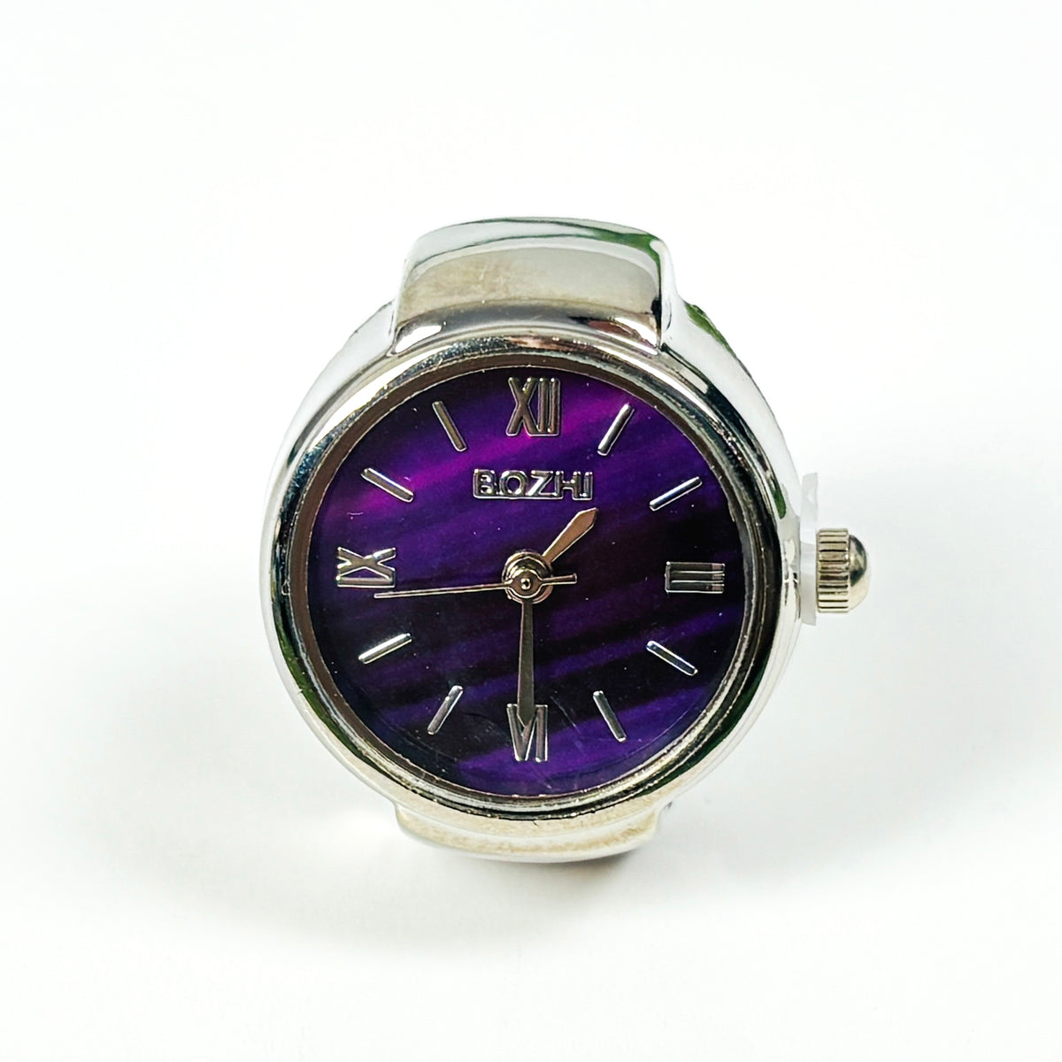 Vintage Watch Ring Adjustable Purple