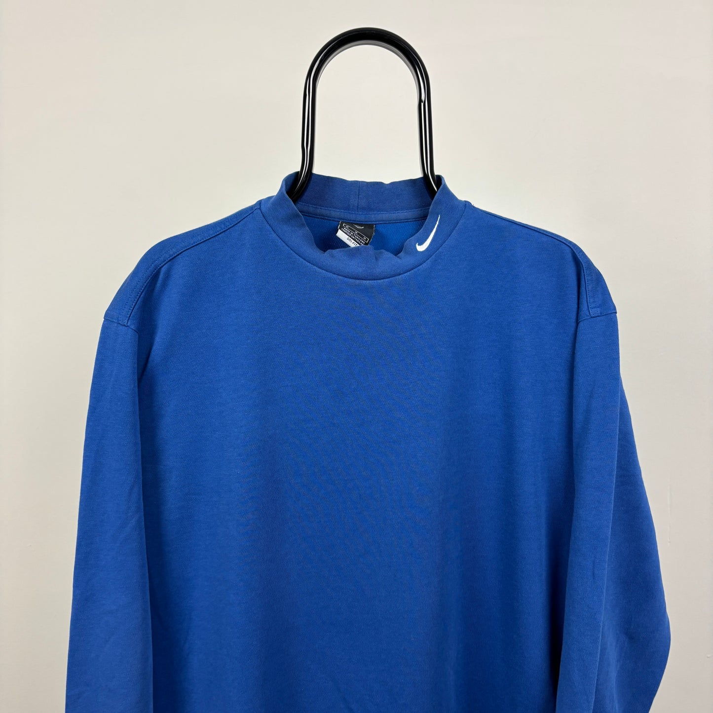 00s Nike Golf Mock Neck Sweatshirt Blue Medium