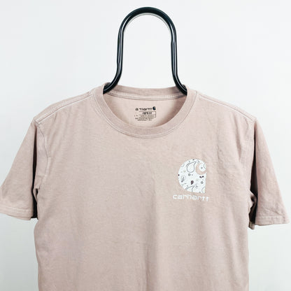 Retro Carhartt T-Shirt Pink Large