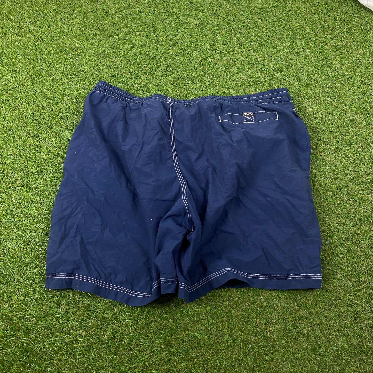 Retro Reebok Swim Shorts Blue XL