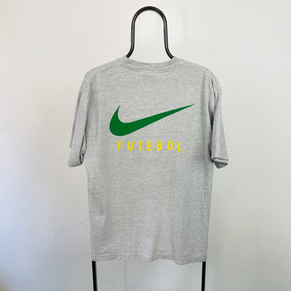 90s Nike Brazil T-Shirt Grey Medium