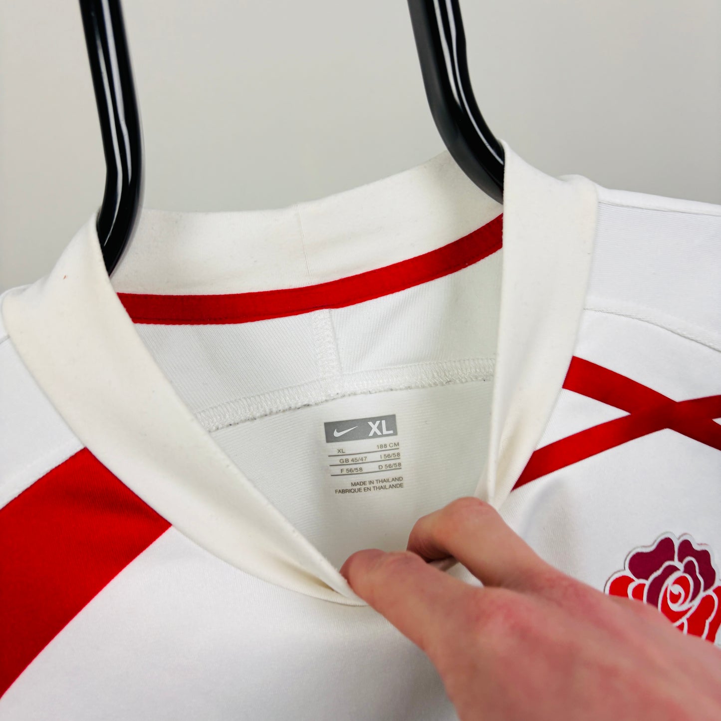 00s Nike England Rugby T-Shirt White XL