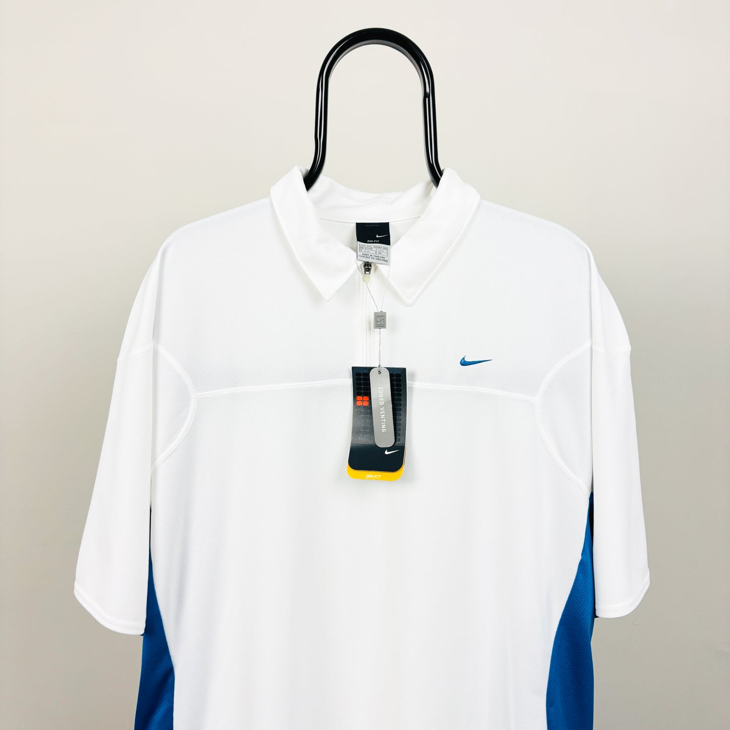 00s Nike Vented Tennis T-Shirt White XXL