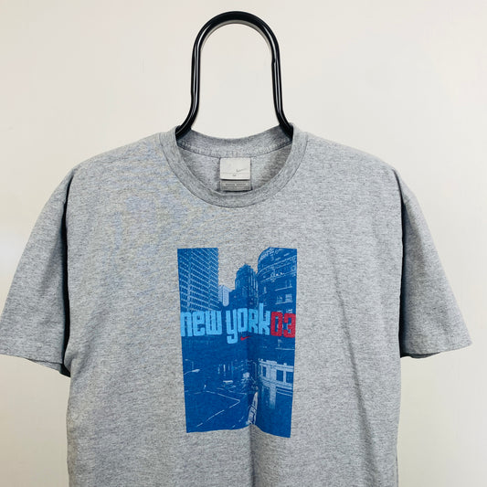 00s Nike New York Run T-Shirt Grey Medium