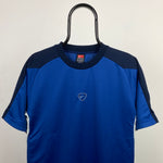 00s Nike Centre Swoosh T-Shirt Blue Small