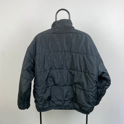 90s Nike Reversible Coat Puffer Jacket Blue Black Medium