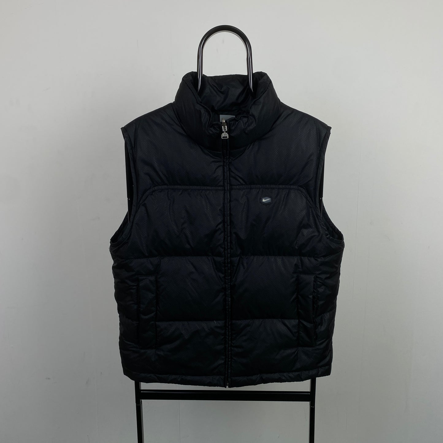 00s Nike Hex Puffer Gilet Jacket Black Medium