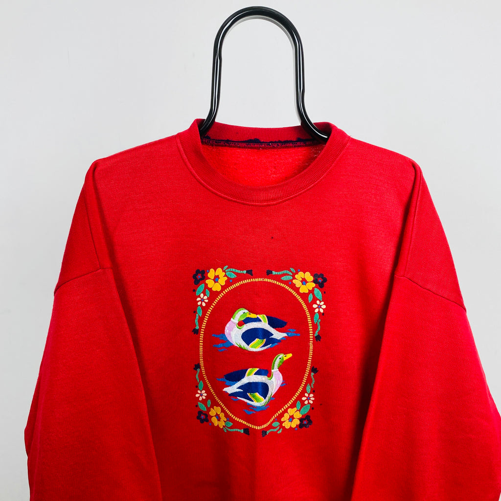 Retro Duck Sweatshirt Red XL