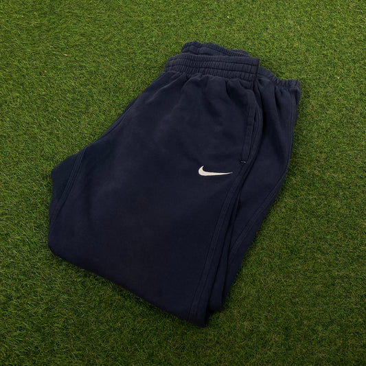 00s Nike Wide Leg Cotton Joggers Blue Small