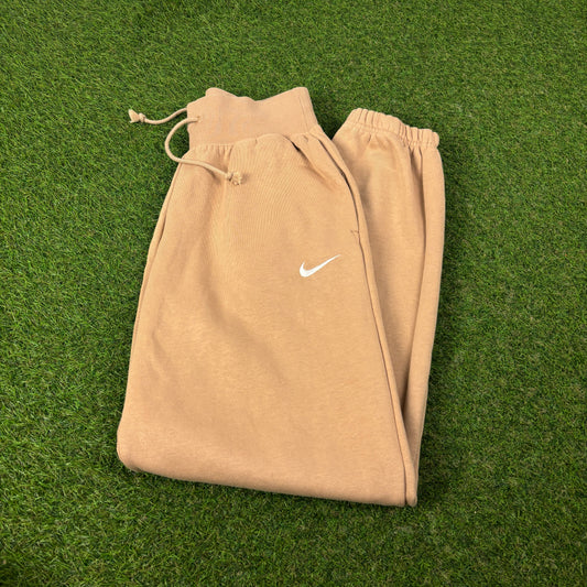 00s Nike Wide Leg Cotton Joggers Brown XS